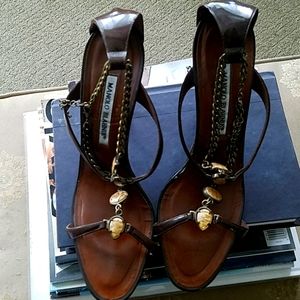 Manolo Blahnik Vintage Chain Strap Sandal
